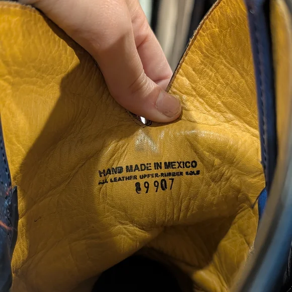 Tin Haul Justice American Brown Western Cowboy Boots Men's 9.5 Captain America - Picture 10 of 16